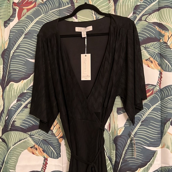 Licorice Crinkled Wrap Maxi Dress (ASOS) - Picture 4 of 6